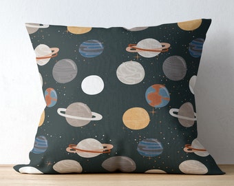 Planet Galaxy Pillow Cover: Space Theme Cushion Case