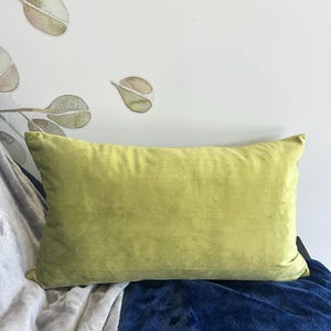 Olive Green Velvet Pillow Cover: Solid Decorative Pillow Case