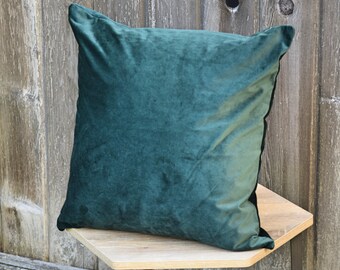 Capa de Almofada de Veludo Verde Pinho: Capa de Almofada Decorativa de Luxo