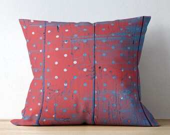 BaoNews Housse De Coussin Décorative Nautique Côtière, Cercles Et étoiles De Mer, Bleu Et Blanc, 40,6 X 40,6 Cm, En Coton, Taie D'oreiller Décorative Pour Canapé Et Lit