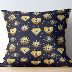 Evil Eye Pillow Cover: Good Luck Novelty Cushion Case