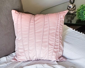 Striped Pink Throw Pillow Cover | Pink Pillow Case | Throw Pillow Cover | Decorative Pillow Cover | Nursery Velvet Cushion Case