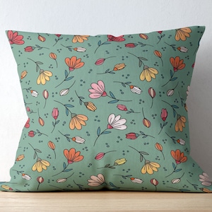 Floral Print Pillow Cover: Spring Flower Home Decor