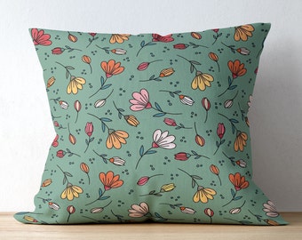 Floral Print Pillow Cover: Spring Flower Home Decor