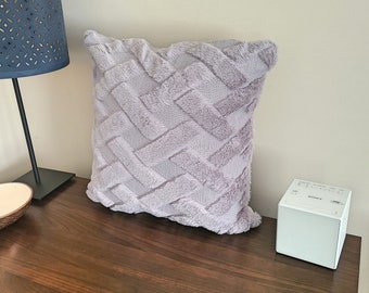 Light Gray Faux Fur Pillow Cover: Soft Decorative Cushion (18" X 18")
