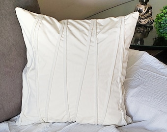 Cream Pillow Cover | Velvet Throw Pillow Cover | Cream Pillow Case | Velvet Accent Cushions | Housewarming Gifts | Decorative Pillow Cover