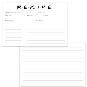 Freunde inspiriert | Rezeptkarten | Sofort Download