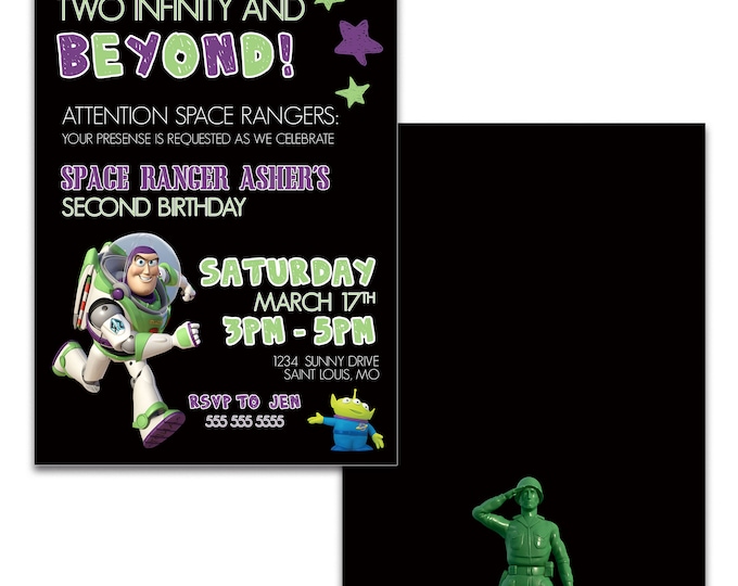 Toy Story Invitation Two Infinity and Beyond Birthday Party Invite | CORJL | INSTANT DOWNLOAD