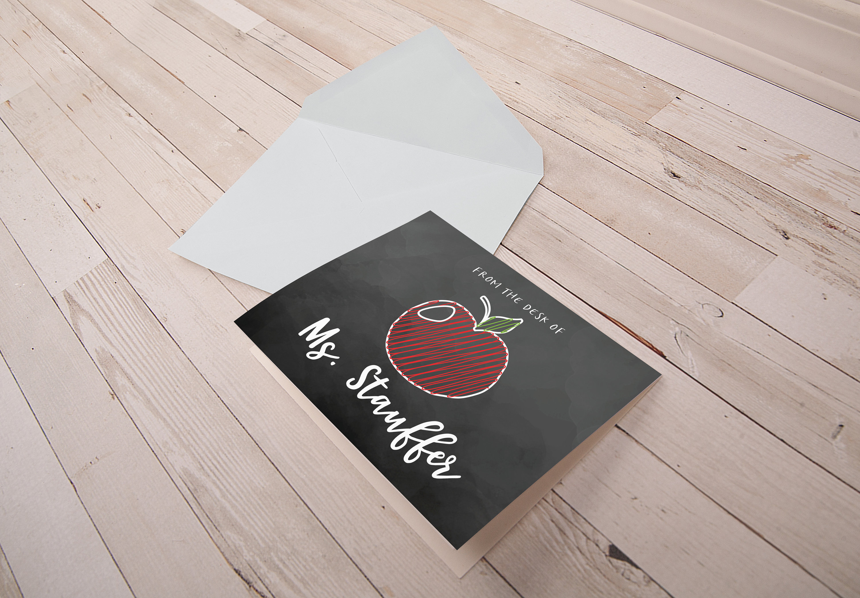 Personalized Folded Note Cards With Envelopes From The Desk Of