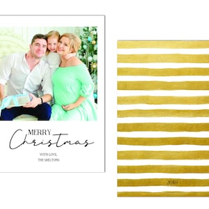 Merry Christmas, Holiday Card with Photo, Personalized