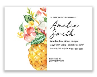 Pineapple | Bridal Shower Invitation | Personalized