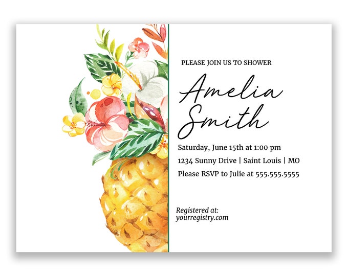 Pineapple | Bridal Shower Invitation | Personalized