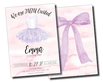 Tutu | Birthday Party Invitation | Personalized