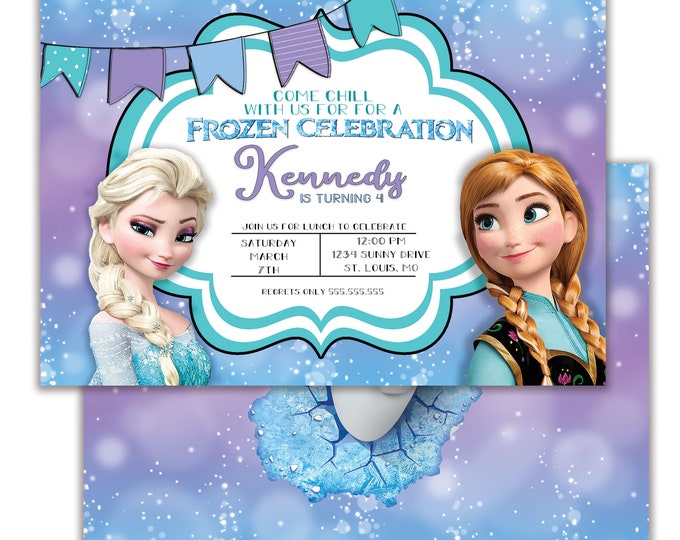 Frozen Inspired | Birthday Party Invitation | Personalized