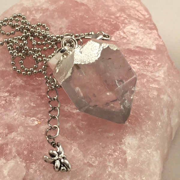 Quartz Crystal Point Pendant Necklace