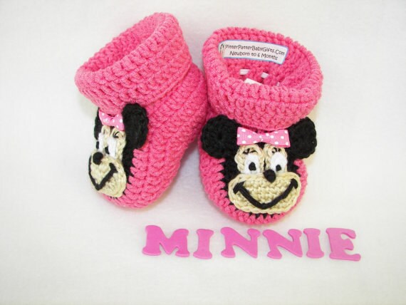 minnie mouse crochet shoes pattern