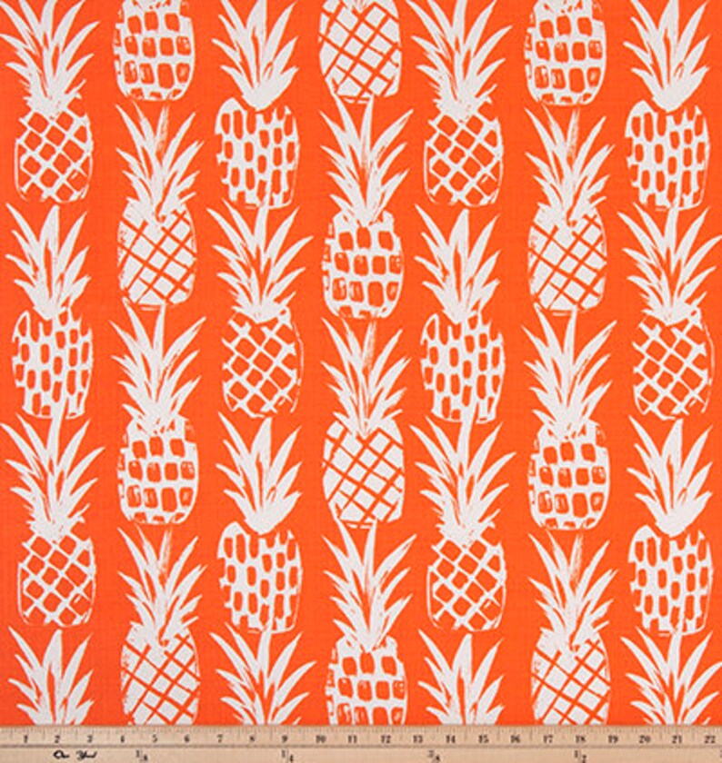 Premier Prints Fabricpineapple Pineapple Yellow Luxe Etsy