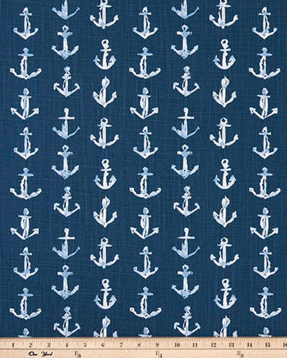 Premier Prints-SEAPORT-Sky Blue-Or-Color Choice-Anchor | Etsy