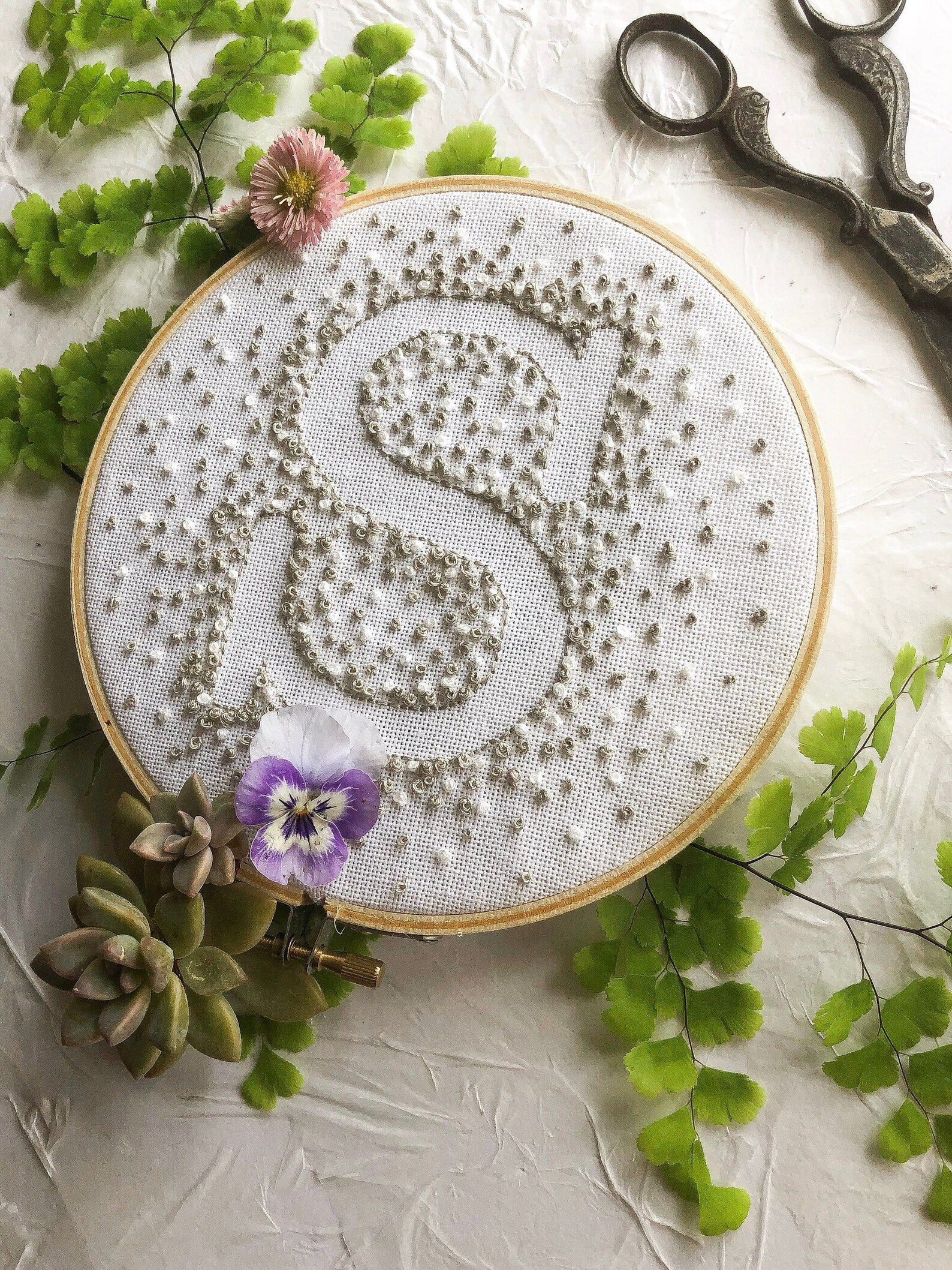 Handmade Embroidered Initial - Etsy