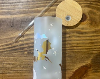 Night Sky Dragon Tumbler | Fantasy Dragon Tumbler