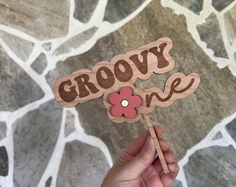 Groovy One Flower Cake Topper