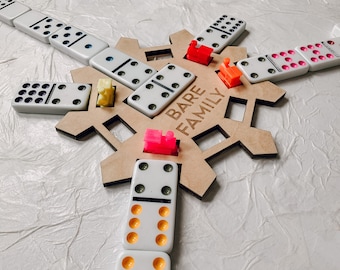 Custom Domino Train Center Piece | Personalized Game Piece