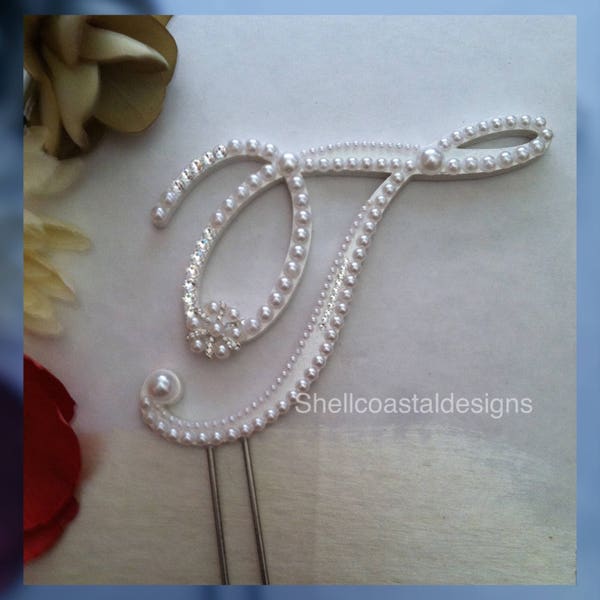 Rings Of Pearl Cake Topper - Elegant 7