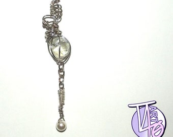 Recycled Marble Dangle Pendant