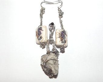 Seahorse Earrings and Pendant Set
