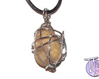 Small Wire-Wrapped Quartz Pendant