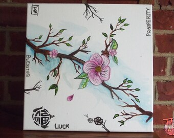 Original Embroidered Canvas Painting