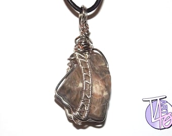 Unique Striped Stone Pendant