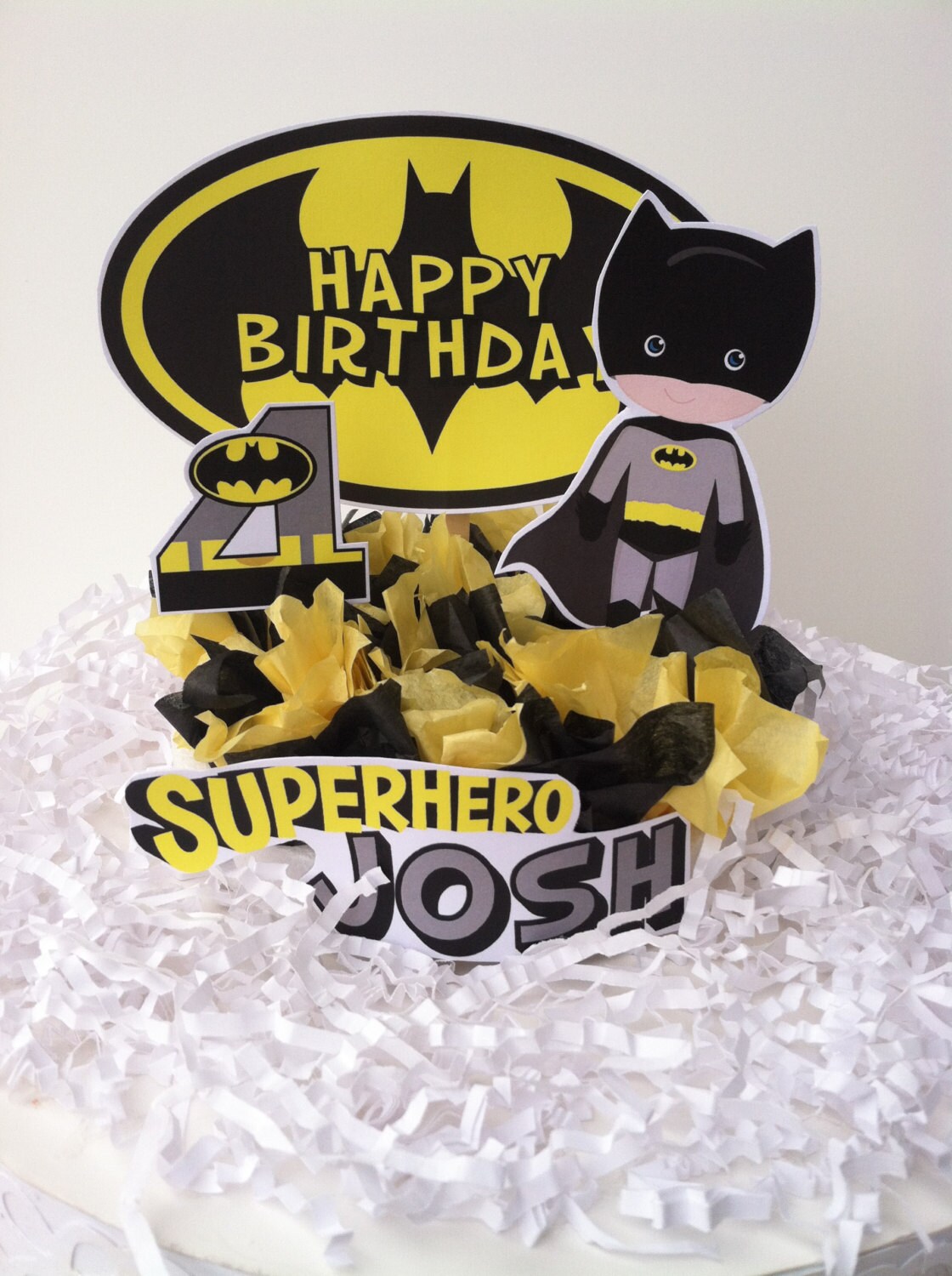 Superhero Batman Cake Topper Etsy