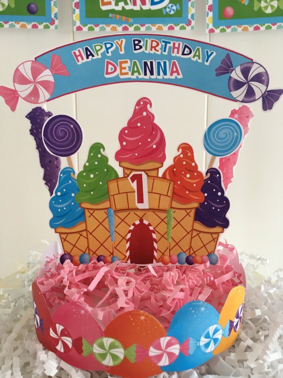 Candy Land Cake Topper Etsy