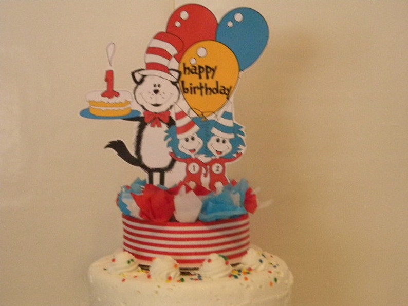 Cat and Hat Cake Toppers | Etsy
