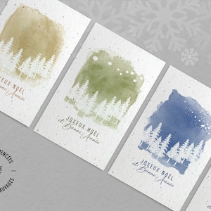Winter | Plantable Christmas cards | Plantable seed paper | Greeting cards with Wildflowers | Set of Christmas cards