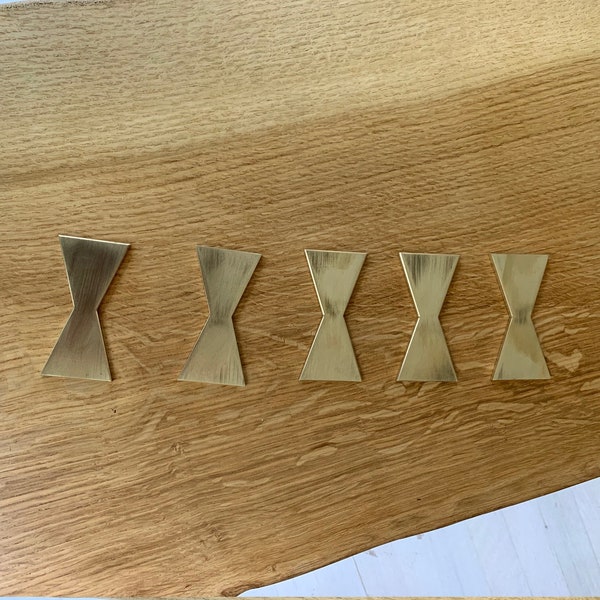 Woodworking: Set of 6 Brass Butterfly / Bowtie Inlay Keys