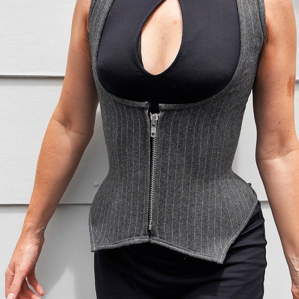 Corset Pattern! The waistcoat-inspired under-bust corset in sizes UK 8-28 (US 4-24)