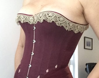 PATTERN! Elsa - a Victorian (1896)-inspired demi-bust corset pattern in sizes waist 21-39''