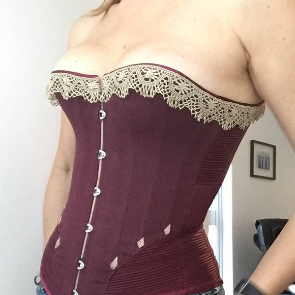 PATTERN! Elsa - a Victorian (1896)-inspired demi-bust corset pattern in sizes waist 21-39''