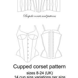 Cupped Corset Pattern Abi a Multi-cup Sized Cupped, Strapped, Corset ...
