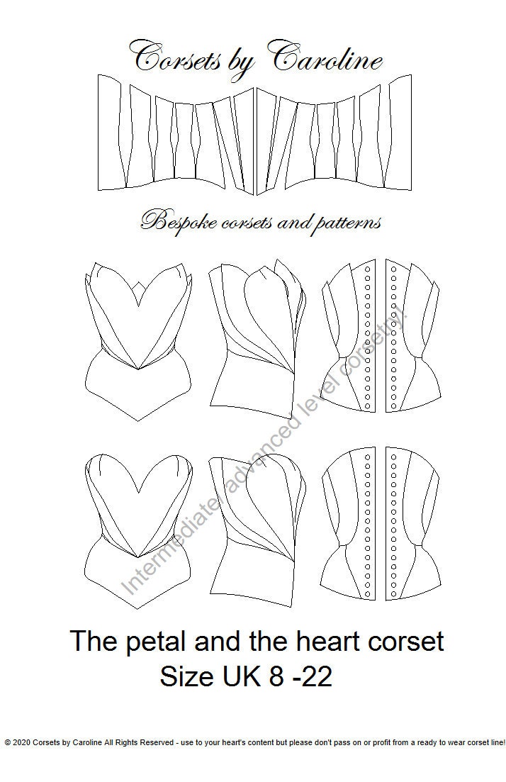 Corset Pattern Grace a Modern 14 Panel Over-bust Corset Pattern