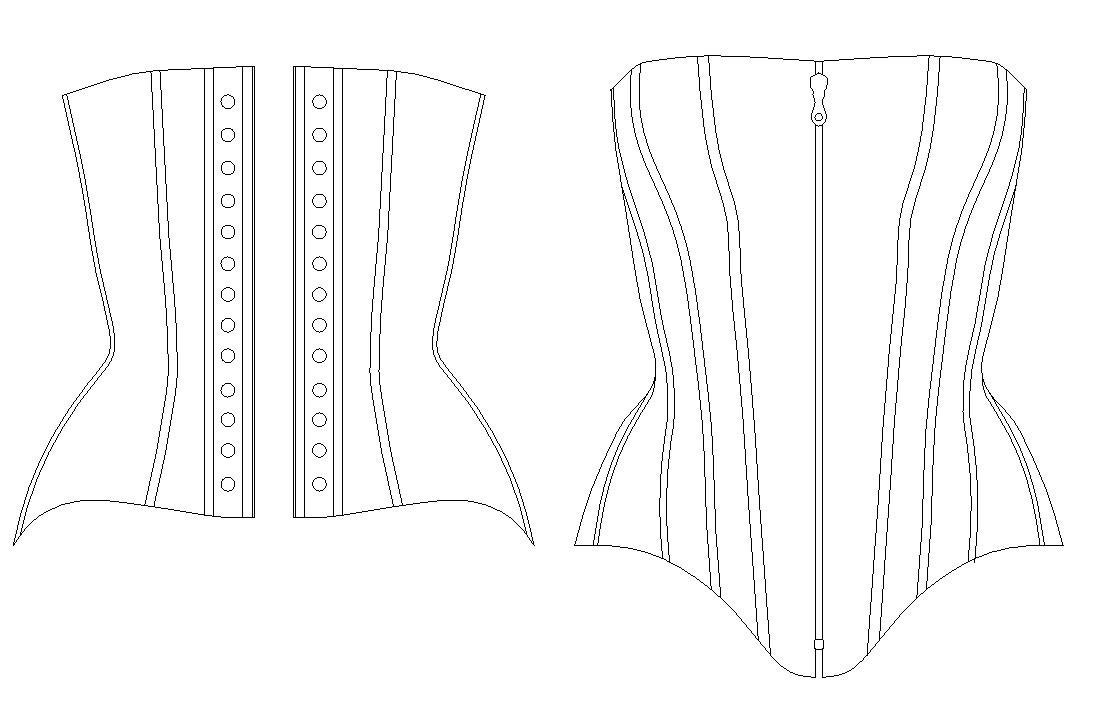 Corset Pattern Grace a Modern 14 Panel Over-bust Corset - Etsy