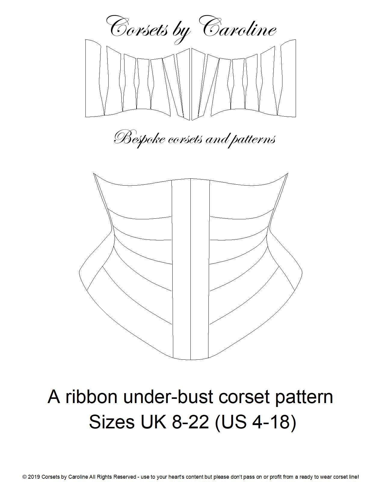 コルセットパターン！ロリ - リボンコルセットパターンサイズ