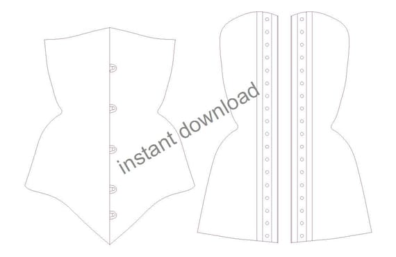 Corset Pattern the Petal & the Heart Corset Sizes Uk 8 us 4 Uk 22 us 18 