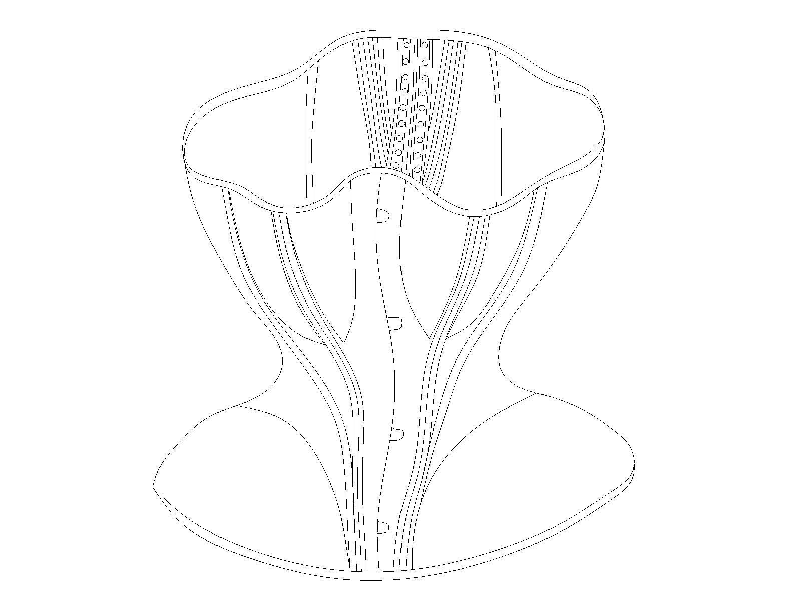 REF K PDF Digital File Pattern From Antique Edwardian Corset for Seamstress  Reproduction 21 Inches Waist Size 