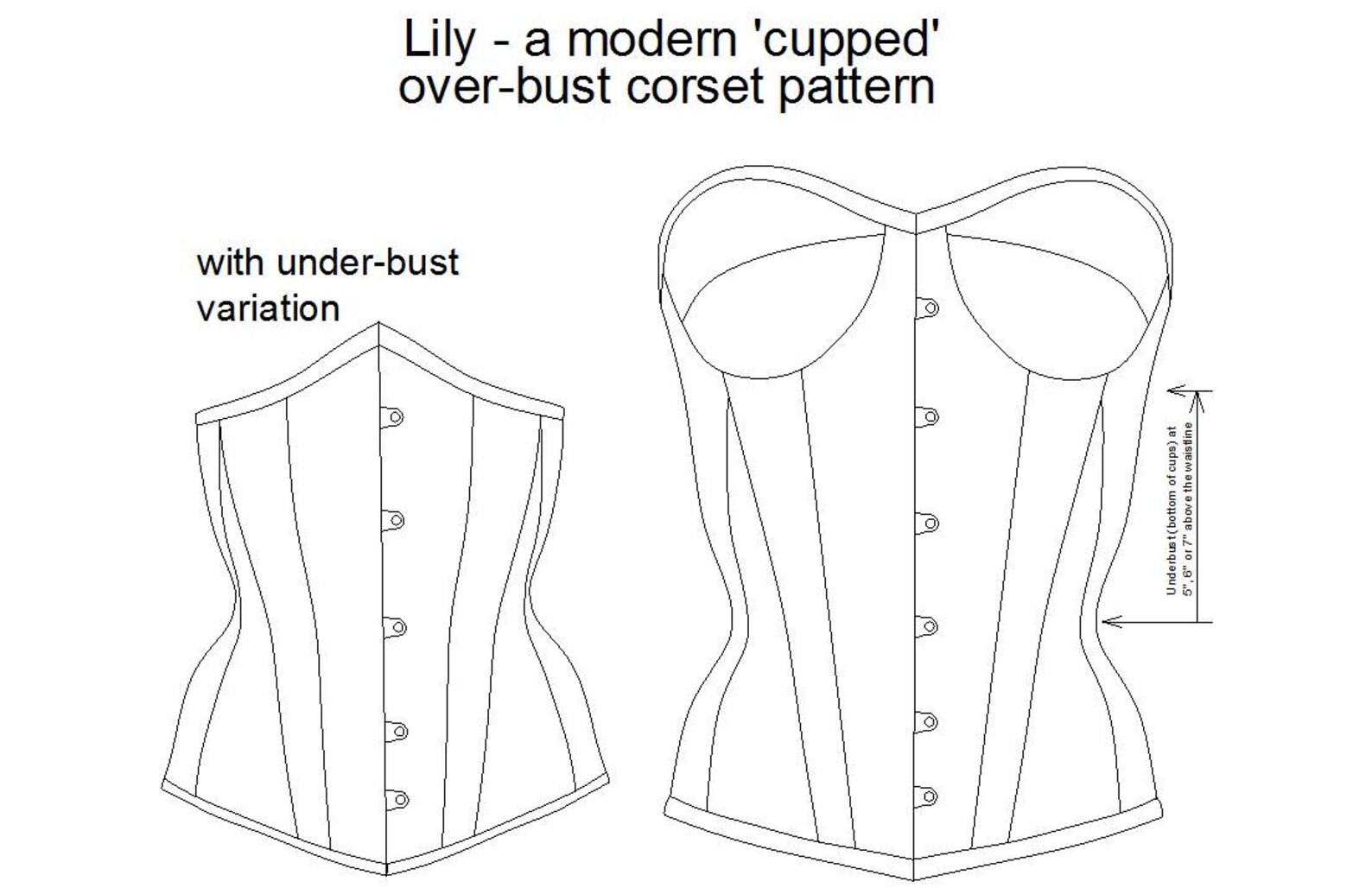 Printable Cupped Corset Pattern Printable Word Searches