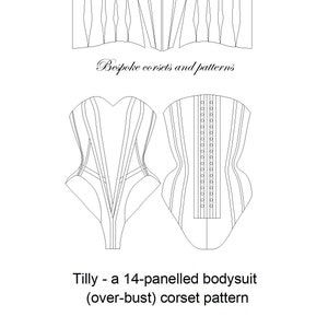 Corset Pattern TILLY the 14 Panelled Over-bust Bodysuit - Etsy