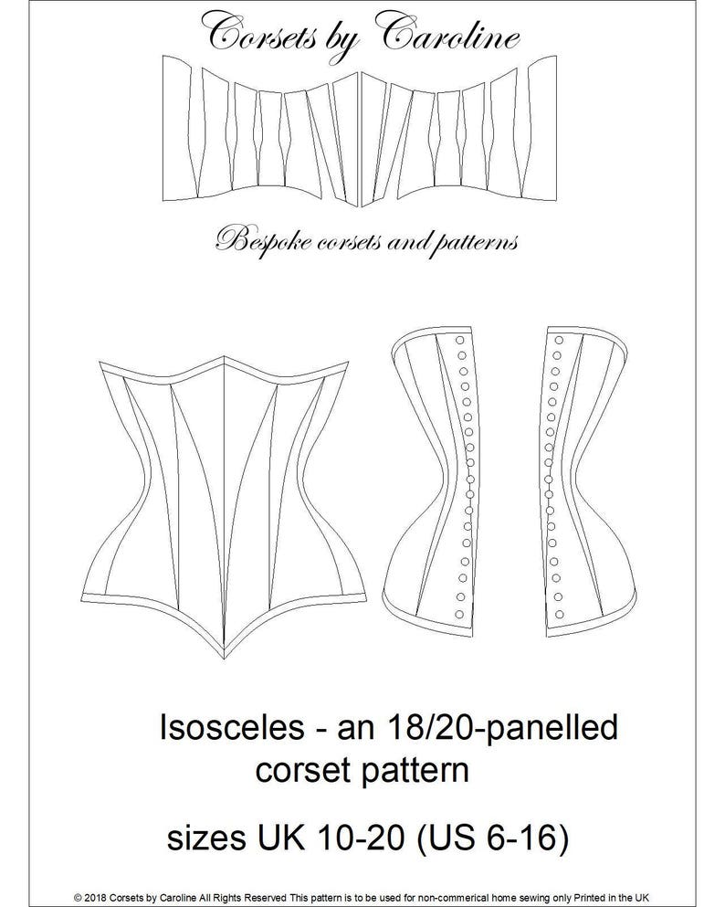 Corset Pattern Isosceles an 18 or 22 Panel Under-bust - Etsy UK