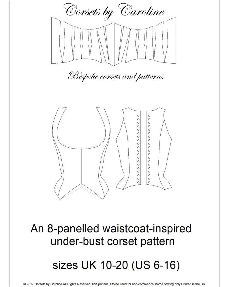 Corset Pattern The waistcoat-inspired under-bust corset in 1 - изображение....